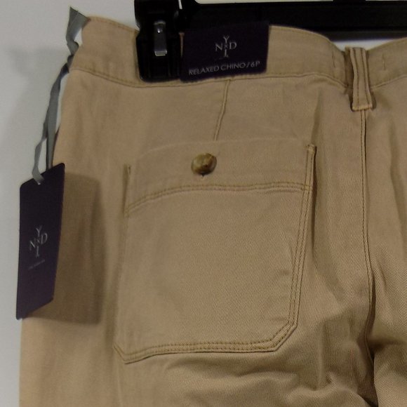 NYDJ Not Your Daughters Jeans Reese Relaxed Chino Pant Size 6P Quicksand NWT - Picture 12 of 12